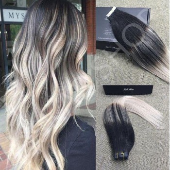 Extensii Tape In Deluxe Balayage #1B #100