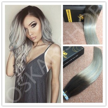 Extensii Tape In Deluxe Ombre 1B Grey